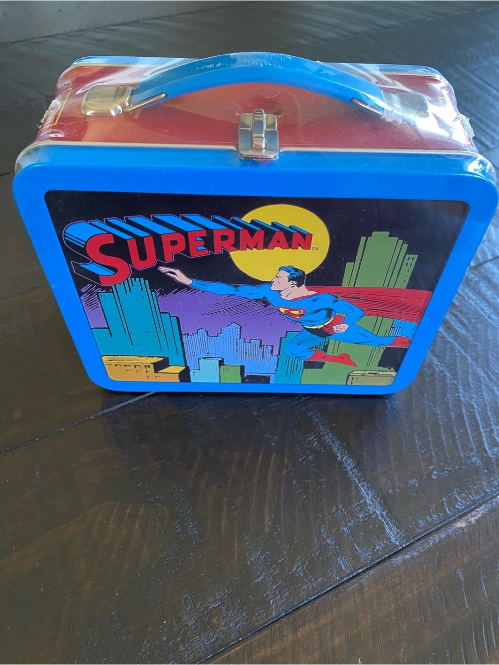 1998 Hallmark Collectible "School Days" Superman metal lunch box in plastic